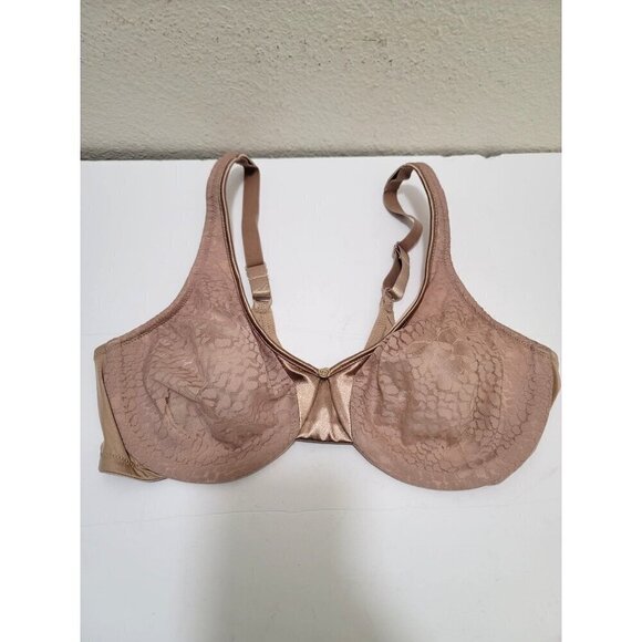 Olga Womens 38C Underwire Bra Lace Beige Nylon/Elastane Adjustable Straps - Picture 2 of 6